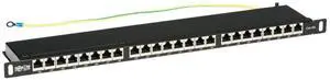 TRIPP LITE Cat6a Patch Panel 24-Port High-Density Shielded Dual IDC 0.5URM (N252A-024-HUSHK) TRIPP LITE Cat6a Patch Panel 24-Port High-Density Shielded Dual IDC 0.5URM (N252A-024-HUSHK)