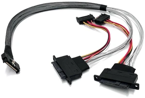 Micro SATA Cables|MCIO 74 P to 2 X SFF-8639 U.2 Cable - 50CM Micro SATA Cables|MCIO 74 P to 2 X SFF-8639 U.2 Cable - 50CM