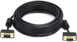 Monoprice 25ft Ultra Slim SVGA Super VGA 30/32AWG M/M Monitor Cable w/ ferrites (Gold Plated Connector) Monoprice 25ft Ultra Slim SVGA Super VGA 30/32AWG M/M Monitor Cable w/ ferrites (Gold Plated Connector)