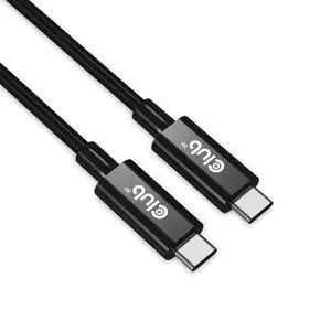 Club 3D CAC-1578 USB4 Gen3x2 Type C to Type C Bi-Directional Cable with 240W Charging, 40Gbps Data Transmission and Supports 8K60Hz Video with Retimer IC 2m-6.56ft Club 3D CAC-1578 USB4 Gen3x2 Type C to Type C Bi-Directional Cable with 240W Charging, 40Gbps Data Transmission and Supports 8K60Hz Video with Retimer IC 2m-6.56ft