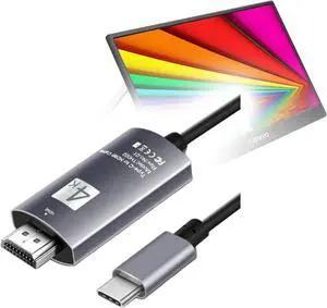 BoxWave Cable Compatible with YUBWVO Portable Monitor (15.6 in) - SmartDisplay Cable - USB Type-C to HDMI (6 ft), USB C/HDMI Cable - Jet Black BoxWave Cable Compatible with YUBWVO Portable Monitor (15.6 in) - SmartDisplay Cable - USB Type-C to HDMI (6 ft), USB C/HDMI Cable - Jet Black