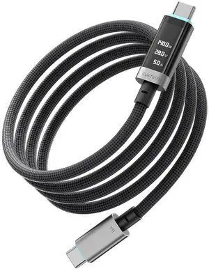CUKTECH USB C to USB C Cable, 240W 6A Fast Charging Type C Cord, Durable Braided Cable with Digital Display, for iPhone, MacBook, Samsung CUKTECH USB C to USB C Cable, 240W 6A Fast Charging Type C Cord, Durable Braided Cable with Digital Display, for iPhone, MacBook, Samsung