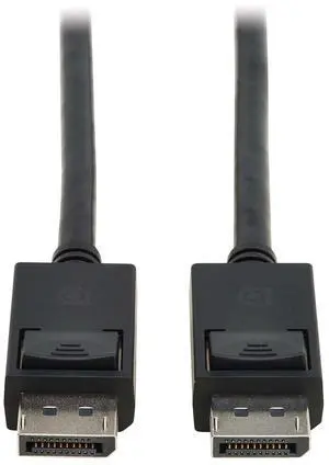Tripp Lite 8K @ 60Hz DisplayPort 2.1 Cable with Latching Connectors (M/M), 6 Feet / 1.8 Meters, 40 Gbps, HDR, HBR3, MST, 4:4:4, HDCP 2.2, Black, Lifetime Manufacturer's Warranty (P580-006-8K6-2) Tripp Lite 8K @ 60Hz DisplayPort 2.1 Cable with Latching Connectors (M/M), 6 Feet / 1.8 Meters, 40 Gbps, HDR, HBR3, MST, 4:4:4, HDCP 2.2, Black, Lifetime Manufacturer's Warranty (P580-006-8K6-2)