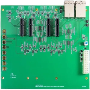 Micro SATA Cables SFF-8674 x8 Dual Port with ReDriver to PCIe x4 Quad Ports AIC PCIe 4.0 Micro SATA Cables SFF-8674 x8 Dual Port with ReDriver to PCIe x4 Quad Ports AIC PCIe 4.0