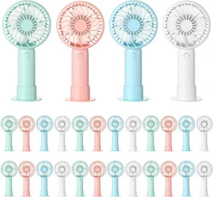 Tujoe 24 Pcs Mini Powerful Handheld Fan 3 Speed Personal Small Portable Rechargeable Fan with Base USB for Women Eyelash Makeup Office Travel Beach Indoor Outdoor (Mixed Colors) Tujoe 24 Pcs Mini Powerful Handheld Fan 3 Speed Personal Small Portable Rechargeable Fan with Base USB for Women Eyelash Makeup Office Travel Beach Indoor Outdoor (Mixed Colors)