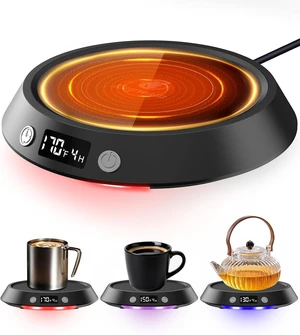 Kepwam Coffee Mug Warmer - 50W Electric Coffee Warmer for Desk 3 Temp Settings & 2-9 Timer Smart Cup Warmer for Desk Candle Warmer Plate with LED Lights Beverage Tea Milk Warmer for Home & Office Kepwam Coffee Mug Warmer - 50W Electric Coffee Warmer for Desk 3 Temp Settings & 2-9 Timer Smart Cup Warmer for Desk Candle Warmer Plate with LED Lights Beverage Tea Milk Warmer for Home & Office