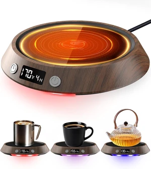 Kepwam Coffee Mug Warmer - 50W Electric Coffee Warmer for Desk 3 Temp Settings & 2-9 Timer Smart Cup Warmer for Desk Candle Warmer Plate with LED Lights Beverage Tea Milk Warmer for Home & Office Kepwam Coffee Mug Warmer - 50W Electric Coffee Warmer for Desk 3 Temp Settings & 2-9 Timer Smart Cup Warmer for Desk Candle Warmer Plate with LED Lights Beverage Tea Milk Warmer for Home & Office