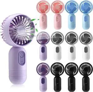 Rossesay 12 Pack 12 Pack Mini Portable Handheld Fan Bulk for Travel 3 Speeds, Rechargeable USB Battery Operated, Small Personal Eyelash Fans for Women Men Indoor Outdoor (Multicolor) Rossesay 12 Pack 12 Pack Mini Portable Handheld Fan Bulk for Travel 3 Speeds, Rechargeable USB Battery Operated, Small Personal Eyelash Fans for Women Men Indoor Outdoor (Multicolor)