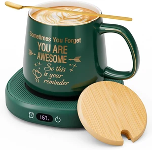 Coffee Mug Warmer & You are Awesome Mug Set, Electric Cup Warmer with Auto Shut Off, 4 Temperature Setting Smart Beverage Warmer, 8-Hours Auto Shut Off Coffee Mug Warmer & You are Awesome Mug Set, Electric Cup Warmer with Auto Shut Off, 4 Temperature Setting Smart Beverage Warmer, 8-Hours Auto Shut Off