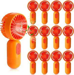Rossesay 12 Pack 12 Pack Mini Portable Handheld Fan Bulk for Travel 3 Speeds, Rechargeable USB Battery Operated, Small Personal Eyelash Fans for Women Men Indoor Outdoor (Orange) Rossesay 12 Pack 12 Pack Mini Portable Handheld Fan Bulk for Travel 3 Speeds, Rechargeable USB Battery Operated, Small Personal Eyelash Fans for Women Men Indoor Outdoor (Orange)