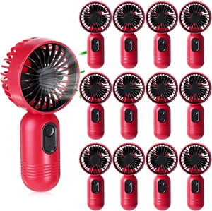 Rossesay 12 Pack 12 Pack Mini Portable Handheld Fan Bulk for Travel 3 Speeds, Rechargeable USB Battery Operated, Small Personal Eyelash Fans for Women Men Indoor Outdoor (Red) Rossesay 12 Pack 12 Pack Mini Portable Handheld Fan Bulk for Travel 3 Speeds, Rechargeable USB Battery Operated, Small Personal Eyelash Fans for Women Men Indoor Outdoor (Red)