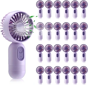 Rossesay 24 Pack 12 Pack Mini Portable Handheld Fan Bulk for Travel 3 Speeds, Rechargeable USB Battery Operated, Small Personal Eyelash Fans for Women Men Indoor Outdoor (Purple) Rossesay 24 Pack 12 Pack Mini Portable Handheld Fan Bulk for Travel 3 Speeds, Rechargeable USB Battery Operated, Small Personal Eyelash Fans for Women Men Indoor Outdoor (Purple)