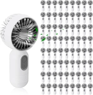 Rossesay 72 Pcs Mini Portable Fan Bulk Cute Handheld Lightweight Small Little Personal Hand Eyelash Fan 3 Speeds USB Rechargeable for Women Men Indoor Outdoor Makeup Travel (White) Rossesay 72 Pcs Mini Portable Fan Bulk Cute Handheld Lightweight Small Little Personal Hand Eyelash Fan 3 Speeds USB Rechargeable for Women Men Indoor Outdoor Makeup Travel (White)