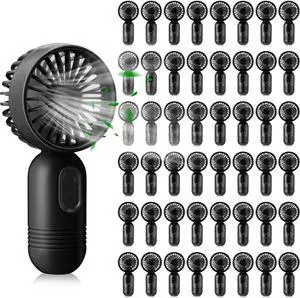 Rossesay 48 Pcs Mini Portable Fan Bulk Cute Handheld Lightweight Small Little Personal Hand Eyelash Fan 3 Speeds USB Rechargeable for Women Men Indoor Outdoor Makeup Travel (Black) Rossesay 48 Pcs Mini Portable Fan Bulk Cute Handheld Lightweight Small Little Personal Hand Eyelash Fan 3 Speeds USB Rechargeable for Women Men Indoor Outdoor Makeup Travel (Black)