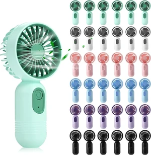 Rossesay 36 Pcs Mini Portable Fan Bulk Cute Handheld Lightweight Small Little Personal Hand Eyelash Fan 3 Speeds USB Rechargeable for Women Men Indoor Outdoor Makeup Travel (Multicolor) Rossesay 36 Pcs Mini Portable Fan Bulk Cute Handheld Lightweight Small Little Personal Hand Eyelash Fan 3 Speeds USB Rechargeable for Women Men Indoor Outdoor Makeup Travel (Multicolor)