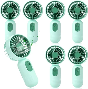 Rossesay 6 Pcs Mini Portable Fan Bulk Cute Handheld Lightweight Small Little Personal Hand Eyelash Fan 3 Speeds USB Rechargeable for Women Men Indoor Outdoor Makeup Travel (Green) Rossesay 6 Pcs Mini Portable Fan Bulk Cute Handheld Lightweight Small Little Personal Hand Eyelash Fan 3 Speeds USB Rechargeable for Women Men Indoor Outdoor Makeup Travel (Green)