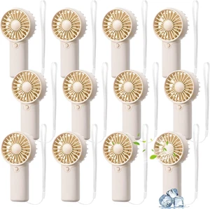 Rossesay 12 Pcs Mini Portable Fan Handheld Battery Operated Portable Small Personal Fans for Summer Travel Beach Indoor Outdoor Cooling Gift (White) Rossesay 12 Pcs Mini Portable Fan Handheld Battery Operated Portable Small Personal Fans for Summer Travel Beach Indoor Outdoor Cooling Gift (White)