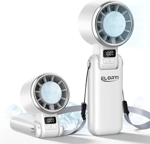 Portable Fan, Mini Fan, Personal Fan with Turbo & Ice Cooling, White Portable Fan, Mini Fan, Personal Fan with Turbo & Ice Cooling, White