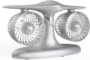 Airplane Design Desktop Fan, Rechargeable Battery Powered, Matte Black Plastic, 3-Speed Touch Control, Modern Jet Style, 8000mAh USB Fan for Home Office (SILVER) Airplane Design Desktop Fan, Rechargeable Battery Powered, Matte Black Plastic, 3-Speed Touch Control, Modern Jet Style, 8000mAh USB Fan for Home Office (SILVER)