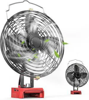 Ecarke 7 Inch Portable Cordless Fan Compatible with Milwaukee 18V Battery (Tool Only) 20W 3500RPM 18v Fan with Low Voltage Protection,USB Type-C Charging Port for Industrial Outdoor Cooling Ecarke 7 Inch Portable Cordless Fan Compatible with Milwaukee 18V Battery (Tool Only) 20W 3500RPM 18v Fan with Low Voltage Protection,USB Type-C Charging Port for Industrial Outdoor Cooling
