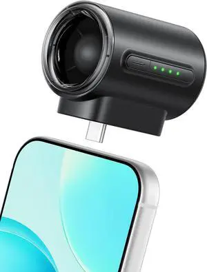 Aecooly Powerful USB C Phone Fan, 17000 RPM High Speed, Compatible with iPhone, iPad, Tablet, 4 Speed Mini Portable Cell Phone Fan Attachment for Summer, Travel, Gifts for Women-Black Aecooly Powerful USB C Phone Fan, 17000 RPM High Speed, Compatible with iPhone, iPad, Tablet, 4 Speed Mini Portable Cell Phone Fan Attachment for Summer, Travel, Gifts for Women-Black