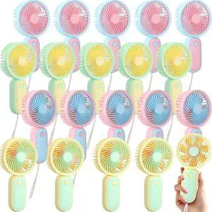 Mini Handheld Fan, USB Rechargeable Hand Held Fan Hanging Small Hand Travel Fans Portable Powerful Fans for Women Outdoor Travelling Indoor Home, 4 Colors(20 Pcs) Mini Handheld Fan, USB Rechargeable Hand Held Fan Hanging Small Hand Travel Fans Portable Powerful Fans for Women Outdoor Travelling Indoor Home, 4 Colors(20 Pcs)