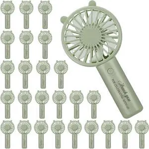 Glooglitter 25 Pack Mini Portable Fan, Sage Green Handheld Fan USB Small Personal Fan with 3 Speeds Eyelash Fan for Wedding Party Bachelorette Party Favor Glooglitter 25 Pack Mini Portable Fan, Sage Green Handheld Fan USB Small Personal Fan with 3 Speeds Eyelash Fan for Wedding Party Bachelorette Party Favor