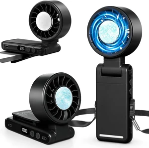 Portable Handheld Fan, New Foldable Mini USB Fan with Clip, High Speed Cooling Fan with Digital Display, Rechargeable Small Fan for Outdoor Travel Office Home (Black) Portable Handheld Fan, New Foldable Mini USB Fan with Clip, High Speed Cooling Fan with Digital Display, Rechargeable Small Fan for Outdoor Travel Office Home (Black)