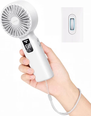 Funme Portable Handheld Fan Pro, 3.5" Fan Blades, 6700mAh Personal Fan, Single-Phase Motor 1-100 Speed&Storm Mode, Digital Display, 3-IN-1 Rechargeable Fan for Travel/Summer/Outdoor, White Funme Portable Handheld Fan Pro, 3.5" Fan Blades, 6700mAh Personal Fan, Single-Phase Motor 1-100 Speed&Storm Mode, Digital Display, 3-IN-1 Rechargeable Fan for Travel/Summer/Outdoor, White