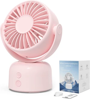 Small Oscillating Desk Fan USB Rechargeable 3 Speed Portable Mini Cooling Fan Quiet Personal Fan for Home Office Bedroom Small Oscillating Desk Fan USB Rechargeable 3 Speed Portable Mini Cooling Fan Quiet Personal Fan for Home Office Bedroom