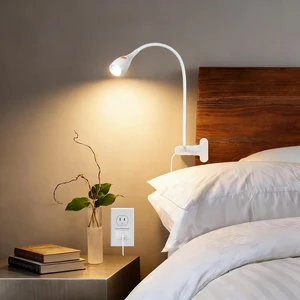 acegoo Minimalist Reading Light for Bed Headboard Dimmable White Book Light Clip on Lamp with USB-C Adapter, Flexible Neck & Handy Lamp Head Switch, CRI 90+ acegoo Minimalist Reading Light for Bed Headboard Dimmable White Book Light Clip on Lamp with USB-C Adapter, Flexible Neck & Handy Lamp Head Switch, CRI 90+