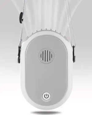 Portable Hanging Neck Fan Wearable Personal Handheld Fan Battery Operated USB Rechargeable 3 Speed Mini Handheld Air Cooling Necklace Fan for Women Eyelash Makeup Camping Outdoor, White Portable Hanging Neck Fan Wearable Personal Handheld Fan Battery Operated USB Rechargeable 3 Speed Mini Handheld Air Cooling Necklace Fan for Women Eyelash Makeup Camping Outdoor, White