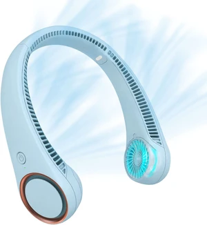 CIVPOWER Neck Fan: Portable Personal Neck Cooling Rechargeable Bladeless Fan - Hands Free 3 Speed 4000 mAh Battery USB Operated Wearable Headphone Design - for Men Women Outdoor Indoor (Light Blue) CIVPOWER Neck Fan: Portable Personal Neck Cooling Rechargeable Bladeless Fan - Hands Free 3 Speed 4000 mAh Battery USB Operated Wearable Headphone Design - for Men Women Outdoor Indoor (Light Blue)