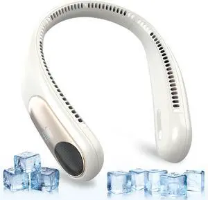 Portable Neck Fan,Personal Wearable Bladeless Fan,LED Display,4-Speeds,6000mAh USB Rechargeable,360° Strong Cooling Wind,Hands Free,White Elephant Gift,Christmas Gifts for Men Women (off-white) Portable Neck Fan,Personal Wearable Bladeless Fan,LED Display,4-Speeds,6000mAh USB Rechargeable,360° Strong Cooling Wind,Hands Free,White Elephant Gift,Christmas Gifts for Men Women (off-white)