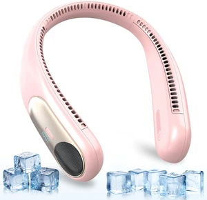 Portable Neck Fan, Personal Wearable Bladeless Fan for Outdoor Indoor, LED Display, 360° Cooling, 4-Speeds, 6000mAh USB Rechargeable, Birthday Gifts for Men Women Dad Mom (Pink) Portable Neck Fan, Personal Wearable Bladeless Fan for Outdoor Indoor, LED Display, 360° Cooling, 4-Speeds, 6000mAh USB Rechargeable, Birthday Gifts for Men Women Dad Mom (Pink)