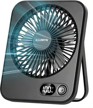 4000mAh Rechargeable Battery Desk Fan Portable, Ultra Silent USB Fan with Strong Airflow, 5-Speed Tilt Folding Fan with LCD Display for Office Bedroom Bedside Travel 4000mAh Rechargeable Battery Desk Fan Portable, Ultra Silent USB Fan with Strong Airflow, 5-Speed Tilt Folding Fan with LCD Display for Office Bedroom Bedside Travel