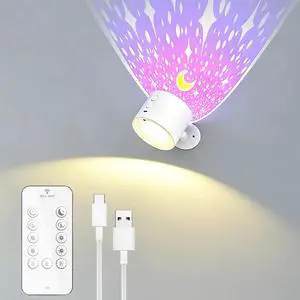 LED Reading Light with Remote Control, 3 Color Temps & Stepless Dimming Night Lights, 360 Magnetic Rotation, USB Rechargeable Projection Lamp with Timer for Bedside Night Reading Kids Room Decor LED Reading Light with Remote Control, 3 Color Temps & Stepless Dimming Night Lights, 360 Magnetic Rotation, USB Rechargeable Projection Lamp with Timer for Bedside Night Reading Kids Room Decor