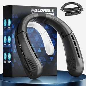 ChillGo Portable Neck Fan - 8400 RPM Enlarged Turbo Airflow - 5200mAh Personal Rechargeable Cooling Wearable Fan - Max 16H, 4 Speeds, Foldable, LED Display - Great Gifts for Men Women - NYC Midnight ChillGo Portable Neck Fan - 8400 RPM Enlarged Turbo Airflow - 5200mAh Personal Rechargeable Cooling Wearable Fan - Max 16H, 4 Speeds, Foldable, LED Display - Great Gifts for Men Women - NYC Midnight