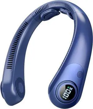 Portable Neck Fan that Blow Cold Air, LED Display, Rechargeable Hands-Free Wearable Cooling Personal Fan, 5 Speed, Neck Support, Bladeless Neck Air Conditioner, Gifts for Women/Men, Hot Flashes Portable Neck Fan that Blow Cold Air, LED Display, Rechargeable Hands-Free Wearable Cooling Personal Fan, 5 Speed, Neck Support, Bladeless Neck Air Conditioner, Gifts for Women/Men, Hot Flashes