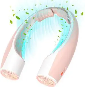 Rohent Neck Fan Portable for Travel: High Velocity 4 Speeds Cooling Personal Fan Lightweight USB Rechargeable for Women Girls - Pink Rohent Neck Fan Portable for Travel: High Velocity 4 Speeds Cooling Personal Fan Lightweight USB Rechargeable for Women Girls - Pink