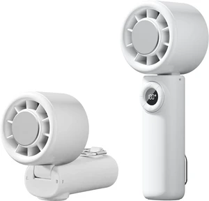 CIVPOWER Handheld Fan: Portable Small Ice Cooling Plate- 4000mAh Rechargeable 100 Gear High-Speed Turbo 10500 RPM - Personal Foldable Battery Operated for Travel Indoor Outdoor Women Men (White) CIVPOWER Handheld Fan: Portable Small Ice Cooling Plate- 4000mAh Rechargeable 100 Gear High-Speed Turbo 10500 RPM - Personal Foldable Battery Operated for Travel Indoor Outdoor Women Men (White)