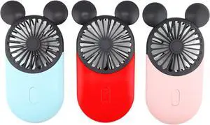 Cute Handheld Mini USB Fan, Rechargeable Portable Fan, 3 Adjustable Speeds and Wearable Accessories, Pocket Size for Indoor Or Outdoor Activities, 3 Pack (Pink+Red+Blue) Cute Handheld Mini USB Fan, Rechargeable Portable Fan, 3 Adjustable Speeds and Wearable Accessories, Pocket Size for Indoor Or Outdoor Activities, 3 Pack (Pink+Red+Blue)