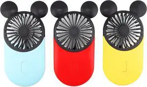 Cute Handheld Mini USB Fan, Rechargeable Portable Fan, 3 Adjustable Speeds and Wearable Accessories, Pocket Size for Indoor Or Outdoor Activities, 3 Pack (Red+Yellow+Blue) Cute Handheld Mini USB Fan, Rechargeable Portable Fan, 3 Adjustable Speeds and Wearable Accessories, Pocket Size for Indoor Or Outdoor Activities, 3 Pack (Red+Yellow+Blue)