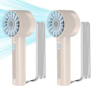 2PCS Portable Handheld Fan Rechargeable,Mini Personal Fan,high speed fan with 4 Speeds Turbo Mini Fan USB Battery Small Hand Held Fan Gifts for Kids Women Travel Office Outdoor Home Camping (White) 2PCS Portable Handheld Fan Rechargeable,Mini Personal Fan,high speed fan with 4 Speeds Turbo Mini Fan USB Battery Small Hand Held Fan Gifts for Kids Women Travel Office Outdoor Home Camping (White)
