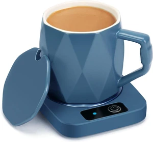 Desk Coffee Mug Warmer with Ceramic Cup Set, Electric Coffee Warmer for Gift Ideas, 131 Temperature Control, 16 Watt, Smart Coffee Cup Warmer for Heating Coffee, Milk, Tea Desk Coffee Mug Warmer with Ceramic Cup Set, Electric Coffee Warmer for Gift Ideas, 131 Temperature Control, 16 Watt, Smart Coffee Cup Warmer for Heating Coffee, Milk, Tea
