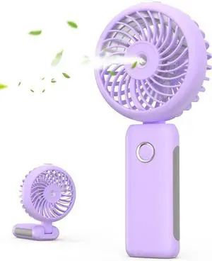 Portable Handheld Misting Fan, USB Rechargeable, Foldable with Water Tank, 3 Speeds, for Travel and Outdoors (purple) Portable Handheld Misting Fan, USB Rechargeable, Foldable with Water Tank, 3 Speeds, for Travel and Outdoors (purple)