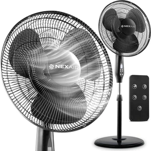 NEXAIR Oscillating 16 Inch Pedestal Stand Up Quiet Operating Room Fan With Remote Control, 3 Speed, with Adjustable Height, Standing Fan Great For Office & Living Room NEXAIR Oscillating 16 Inch Pedestal Stand Up Quiet Operating Room Fan With Remote Control, 3 Speed, with Adjustable Height, Standing Fan Great For Office & Living Room