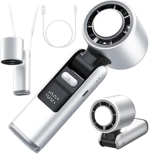 NeoBest Handheld Fan with Icy Cooling Chip | 14H Max Runtime, Adjustable Speed, Flashlight, 5000mAh USB Rechargeable, Car, Subway, Train, Concerts, Office & Outdoor Use NeoBest Handheld Fan with Icy Cooling Chip | 14H Max Runtime, Adjustable Speed, Flashlight, 5000mAh USB Rechargeable, Car, Subway, Train, Concerts, Office & Outdoor Use