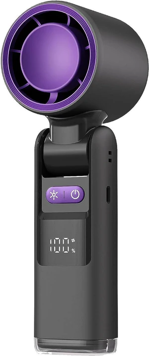 Portable Handheld Fan, 4000mAh Long-Lasting Battery Rechargeable, 1-100 Adjustable Speeds, Ultra Compact Foldable Fan for Travel, Camping, Office & OutdoorK801 Grey Portable Handheld Fan, 4000mAh Long-Lasting Battery Rechargeable, 1-100 Adjustable Speeds, Ultra Compact Foldable Fan for Travel, Camping, Office & OutdoorK801 Grey