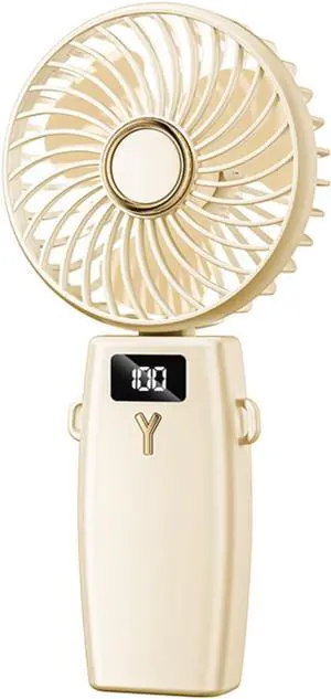 CIBAIL Portable Handheld Fan with 3 Speeds & 6H Max Cooling, USB Rechargeable Personal Portable Mini Turbo Design for Travel Outdoor Home Office, Lightweight Pocket Fan with LED (Yellowish white) CIBAIL Portable Handheld Fan with 3 Speeds & 6H Max Cooling, USB Rechargeable Personal Portable Mini Turbo Design for Travel Outdoor Home Office, Lightweight Pocket Fan with LED (Yellowish white)
